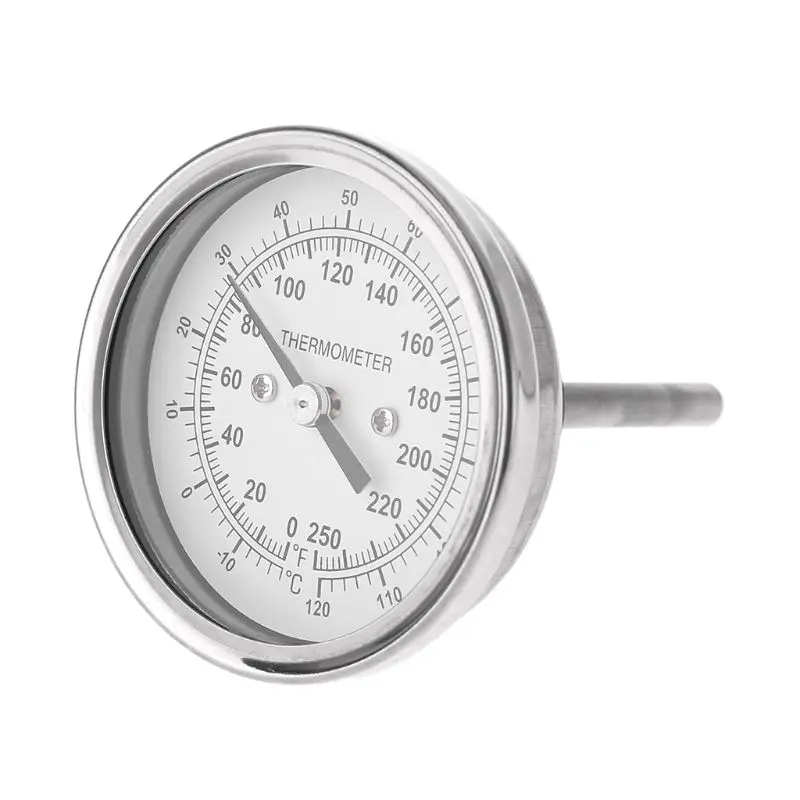 

Round Thermometer Temperature Monitor Circular Thermograph for Plastic Bimetal Thermometer NPT (2'' Stem)