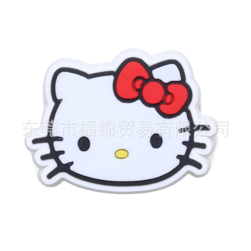 Набор розовых привлекательных 3D аксессуаров для обуви HelloKittys милые Мультяшные