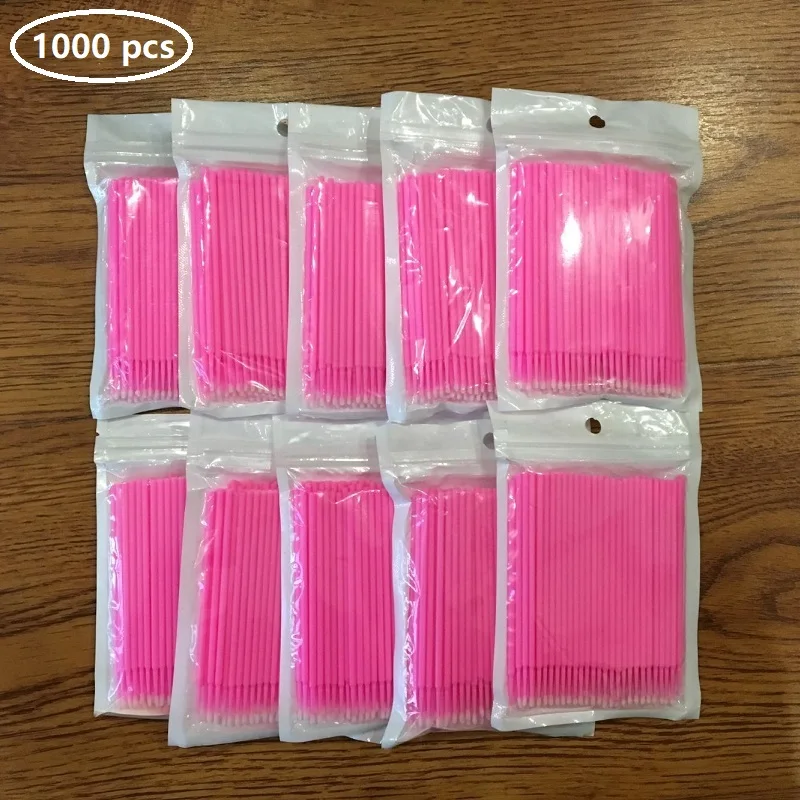 

1000Pcs Disposable MicroBrush Eyelashes Extension Individual Lash Removing Swab Micro Brush For Eyelash Extension Tools