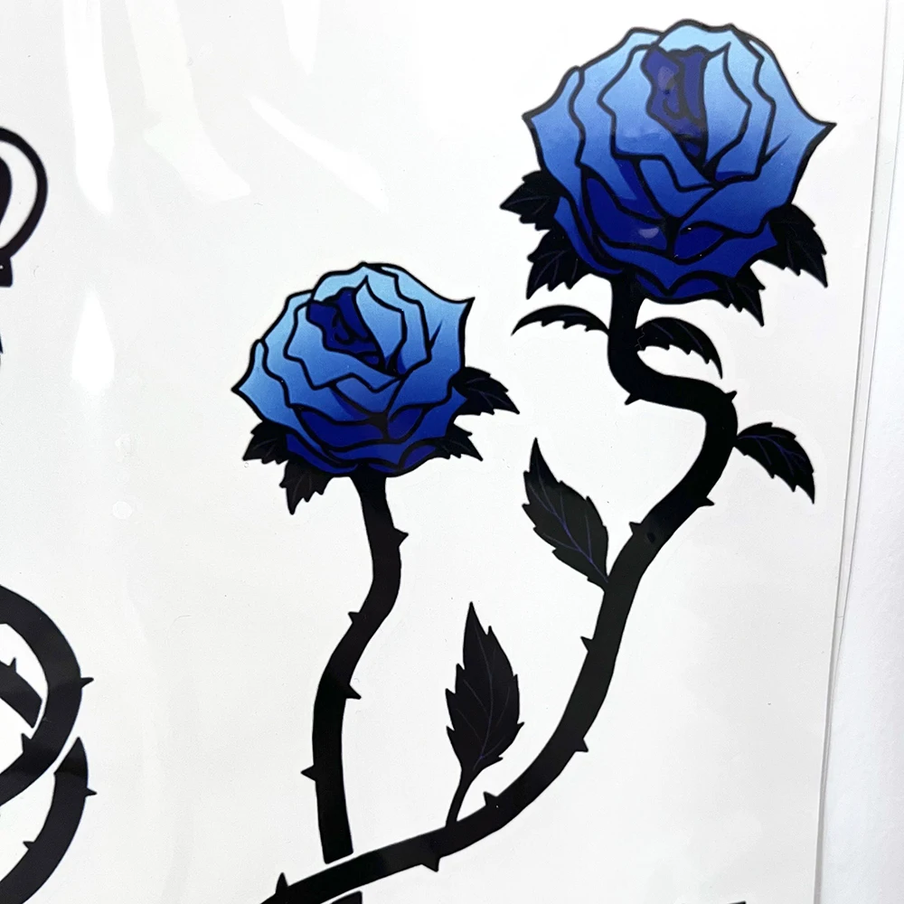 Рисунок 3 - Аниме синие наклейки с татуировками