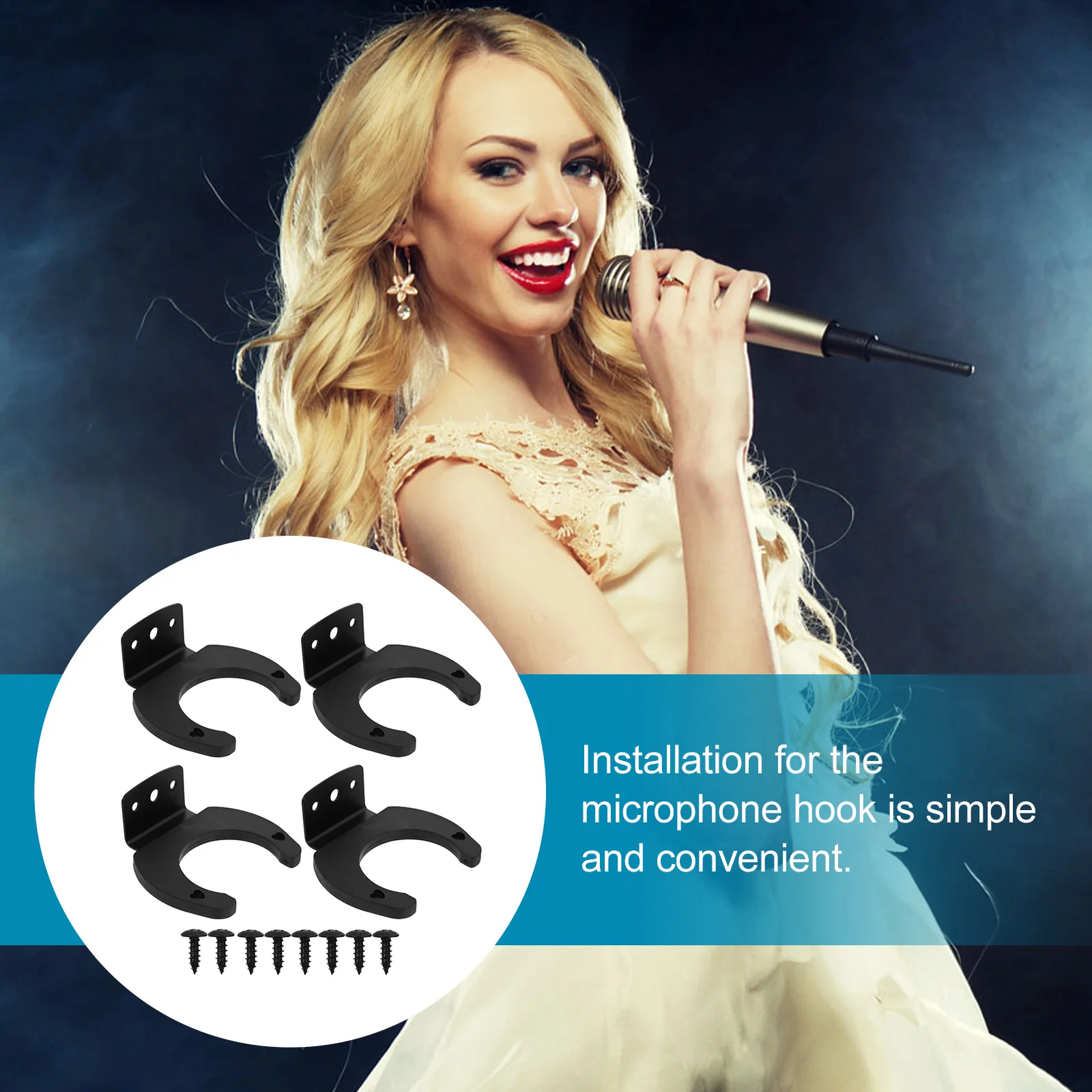 2 шт. магнитные крючки подставка для микрофона беспроводной настенный зажим
