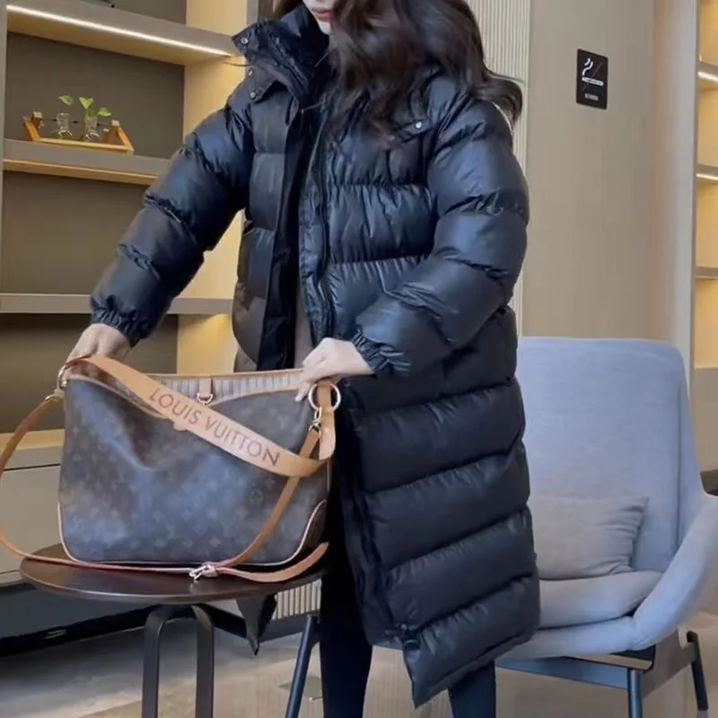 High Street Women Winter Duck Down Coat & Jacket Winter Outerwear Windbreaker with a Hood for Ladies Female Loose Casual Clothes