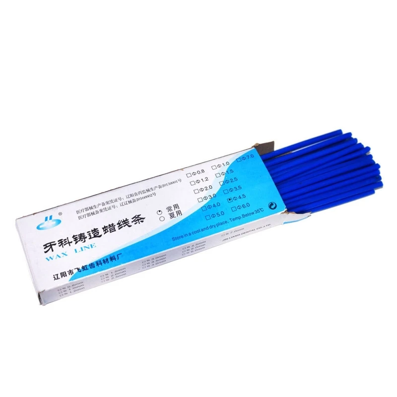 

95AB Casting Wax Wire Set Dental Jewelry Mould Wax Casting 2.5mm Blue Color for Jewelry Pattern Making Crafts Projects Supplies