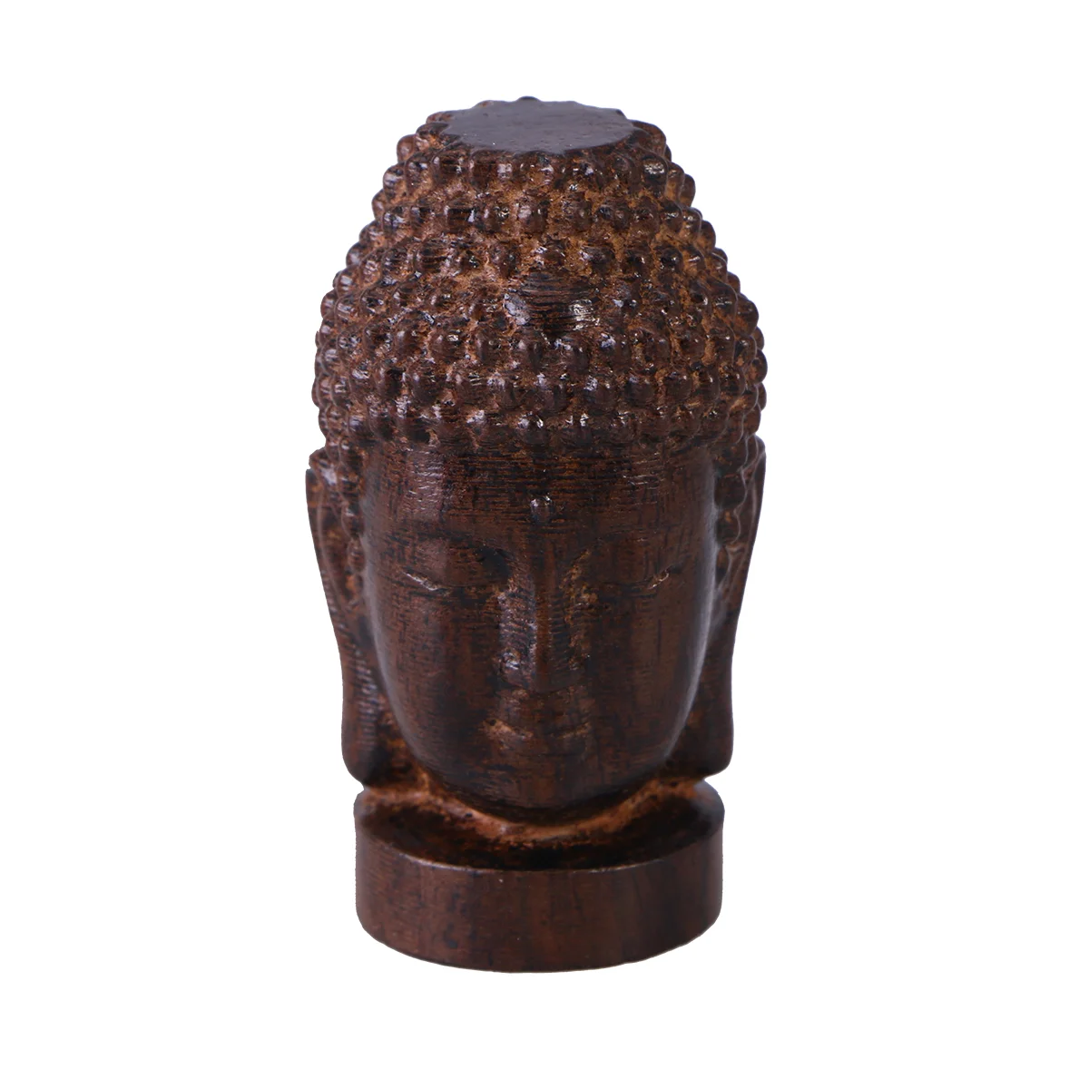 

Statue Shakyamuni Decorations Wooden Sakyamuni Head Figurine Home Vintage Meditation Miniature Buddhism Ornaments Religious