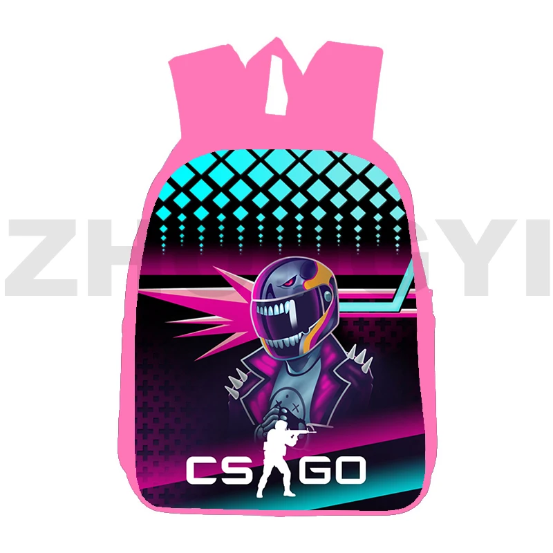 Fashion Casual Women 3D Print CS GO Game Backpacks Teenager for Girls 12/16 Inch Cartoon Shooting CSGO School Bags Kids Bookbag