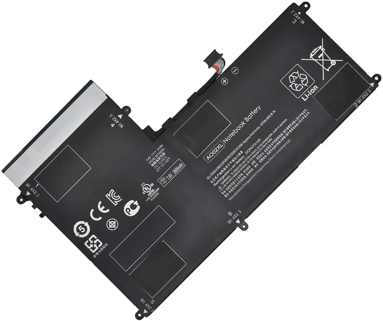 AO02XL Аккумулятор для ноутбука 31 Втч HSTNN-C75C HSTNN-IB5O 728250 -121 728558 -005 HP ElitePad 1000 серии G2