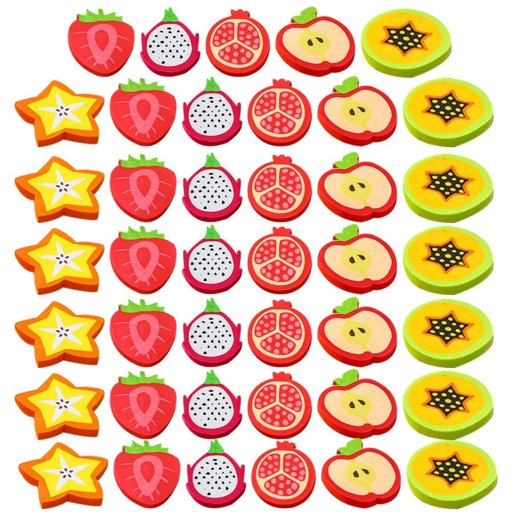 

Cartoon Fruit Eraser Adorable Erasers Bulk Pencils Delicate Cartoon Model Tpr Cute Child Kids