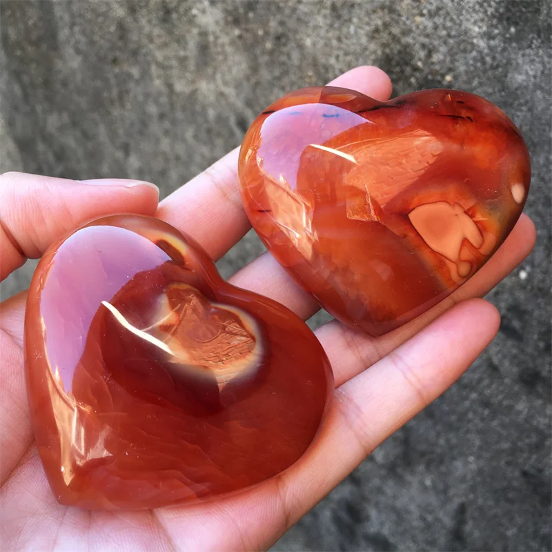 

Сердечки из сердолика 2 штуки