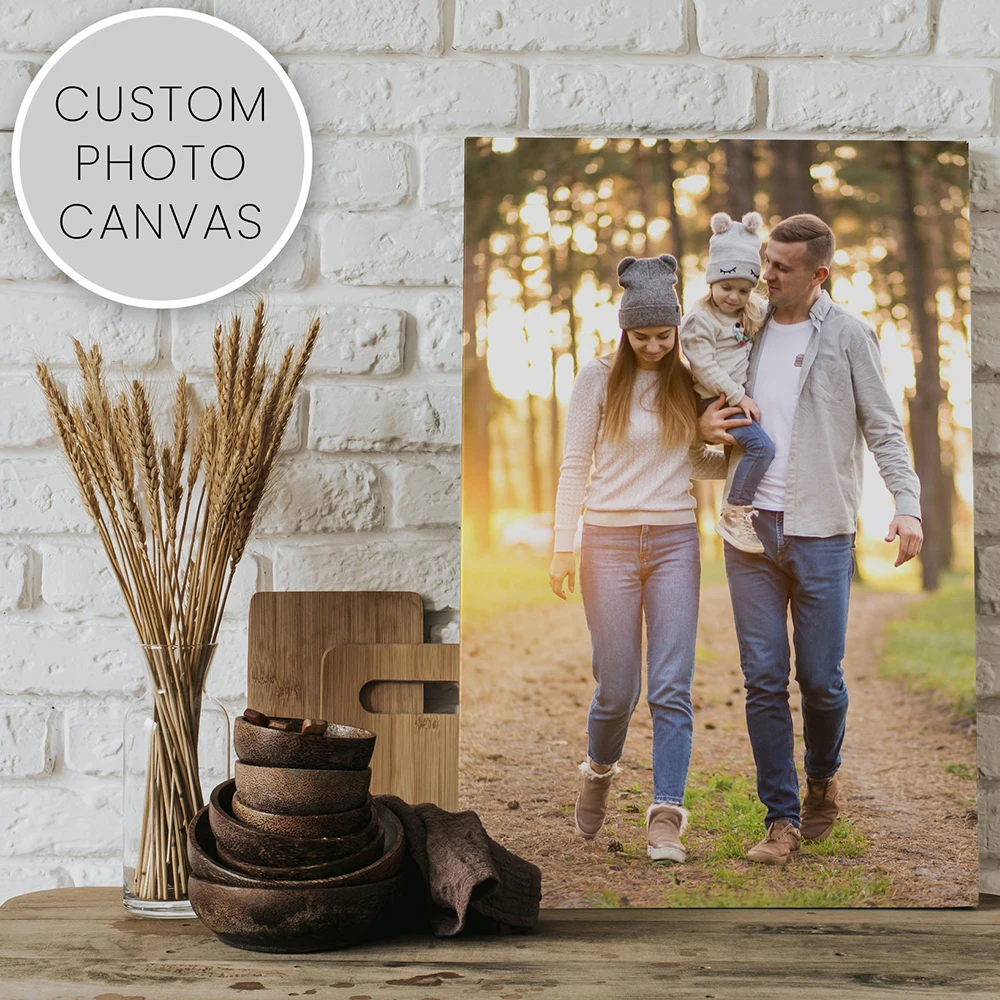 Семейная фотография на заказ распечатывает ваши изображения холсте постер