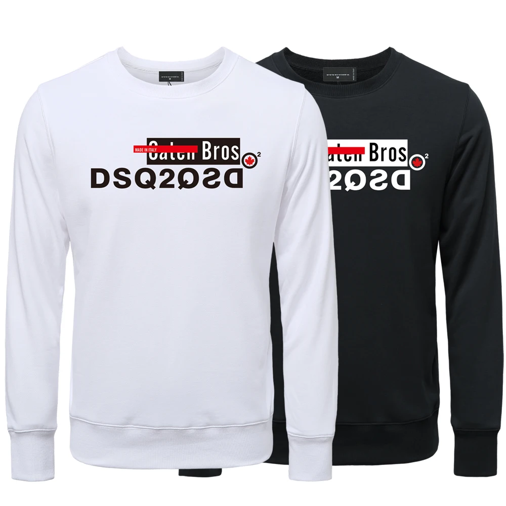 

2023 ICON Crew-neck Sweatshirts Men Casual Hoodies Hip Hop Streetwear Male Fleece O-Neck Pullover Men DSQ2 Sweatshirts