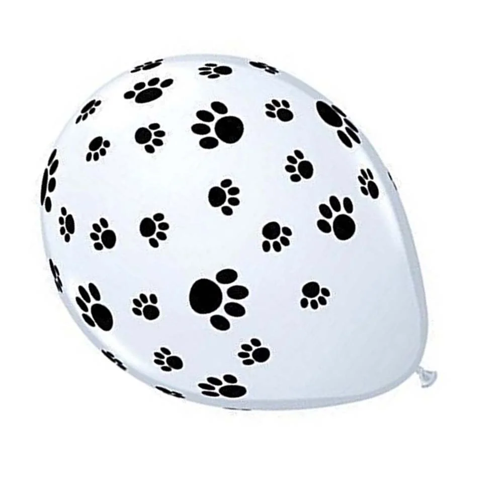 

Balloons Paw Dog Print Latex Party White Inch Birthday Puppyblackwedding