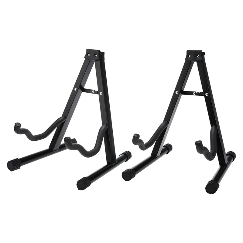 

2Pcs Universal Guitar Stand,Folding A-Frame Guitar Stand With Padded Rubber For Acoustic Classical Electric Guitars Bass
