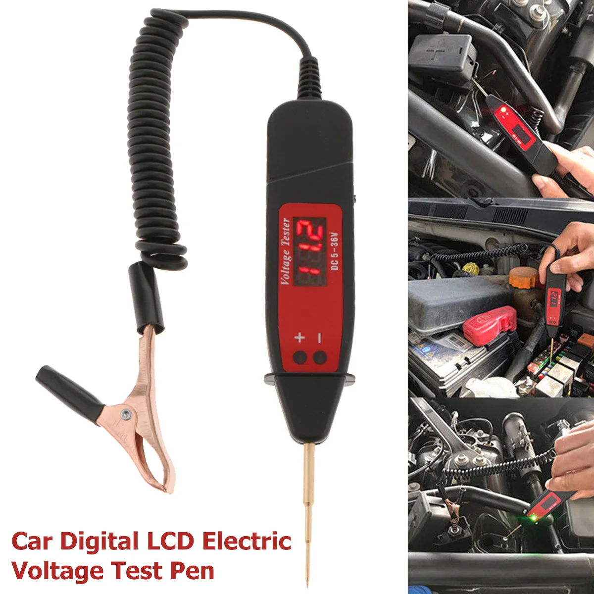 

New Automotive Circuit Tester 5-36V Bidirectional Voltage Tester Vehicle Electric Light Test Pen Probe Detector Portable Testing