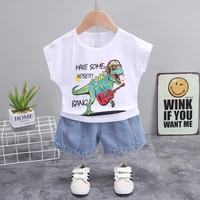 lzh childrens clothing 2022 summer costume for baby tracksuit cute baby boys set short sleevesshorts outfit for kids 1 5 years