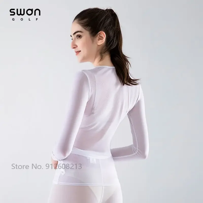 SG женское охлаждающее нижнее белье с длинными рукавами ледяной шелк