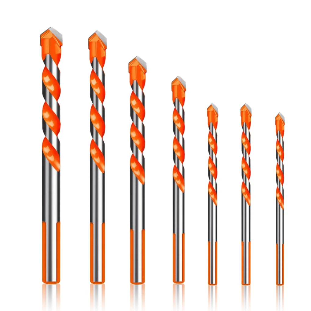 

Glass Drill Bit Set Triangular Non-slip Ceramic Drilling Hole Openers Alloy Tile Punching Tools, 7 Sizes, 7 Pieces