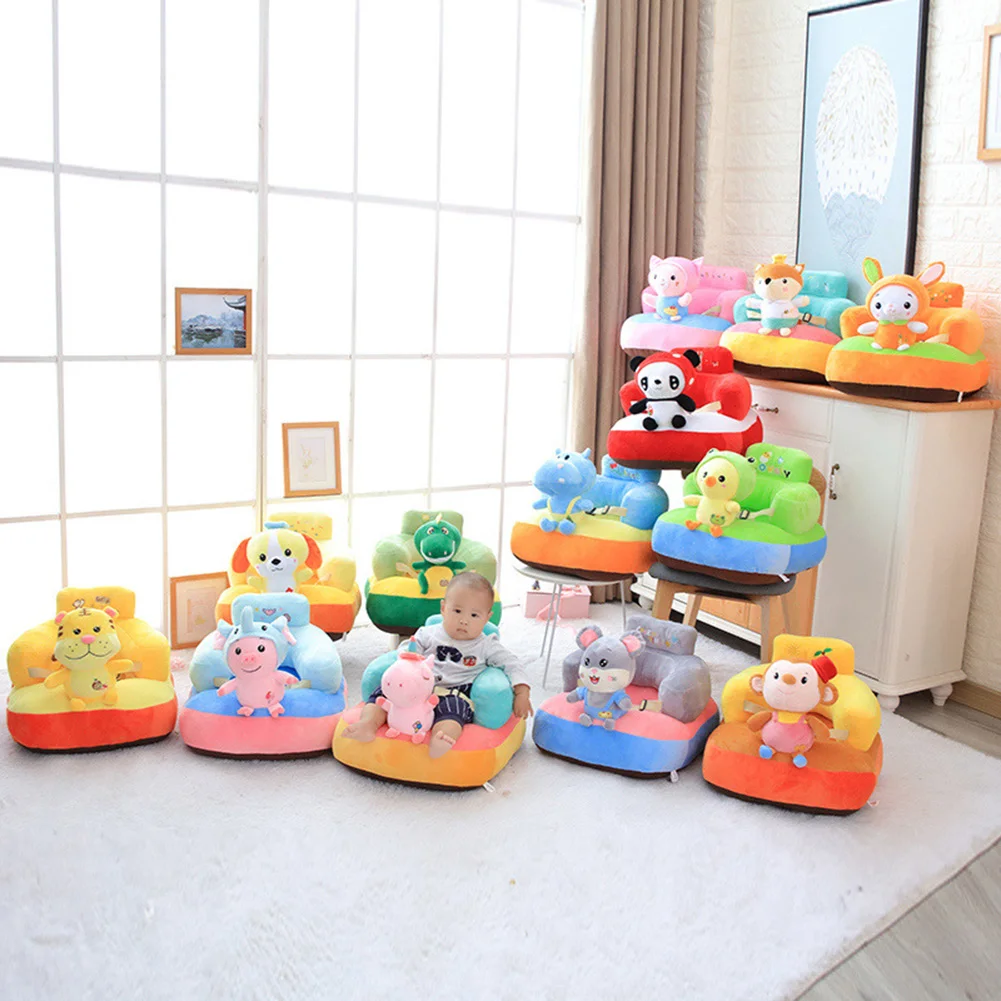 

Kid Baby Sofa Cover Support Seat Feeding Chair Cushion Cartoon Chair No Filling Comfortable Washable Toddler Learning Sit Sofa