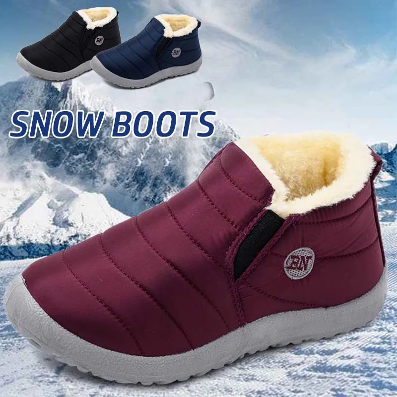 

Сапоги женские меховые, унисекс, зимние, водонепроницаемые, размера плюс