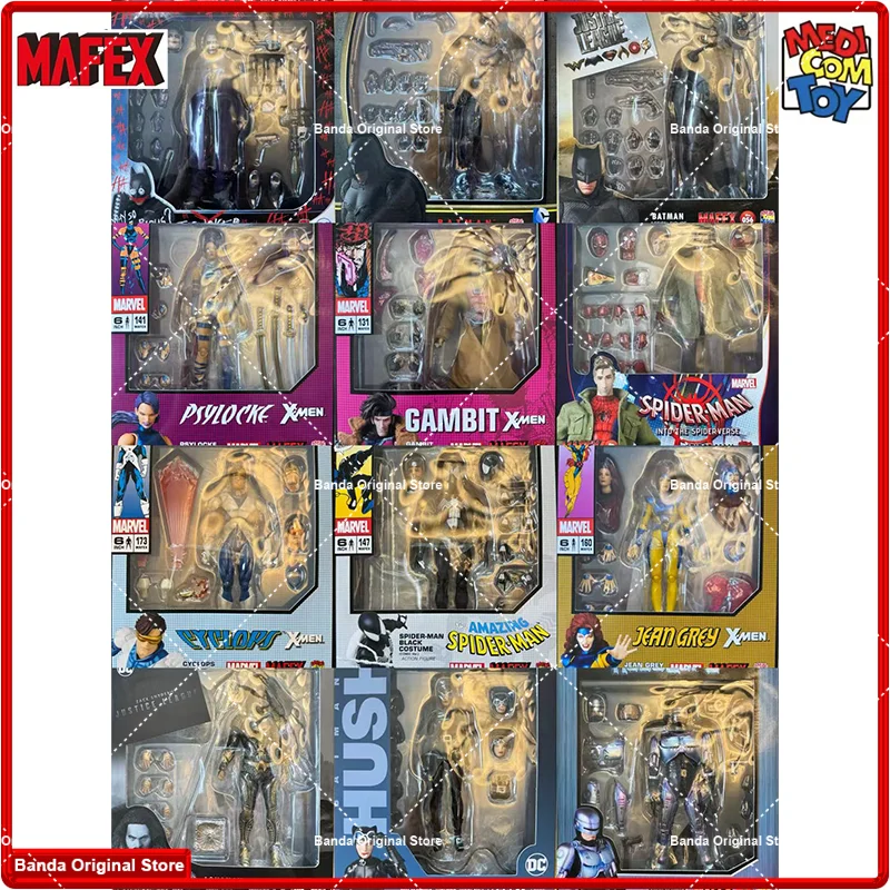 Коллекция фигурок 100% В наличии Original MAFEX 039 THE JOKER 131 GAMBIT 186 Spider man 188 The Batman 099 CYCLOPS Anime