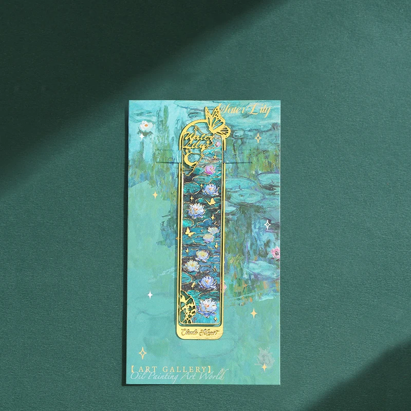Художественная картина маслом, закладки, креативные металлические полые знаки для чтения книг, скрепка для бумаг, школьные подарки, обучающие канцелярские принадлежности, 1 шт.