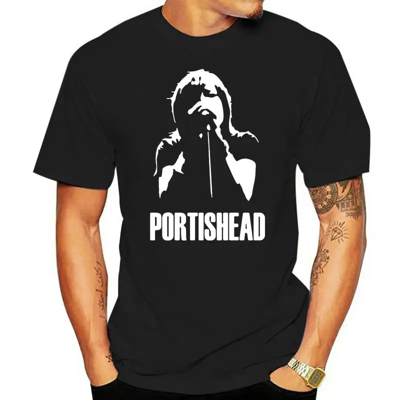 

Мужская футболка Portishead с логотипом группы, черная, белая, S-2Xl B, унисекс, свободная футболка