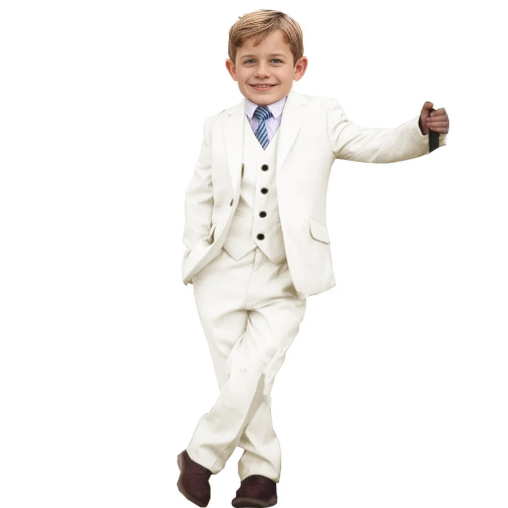 Повседневный костюм для мальчика блейзер с отложным воротником и одной