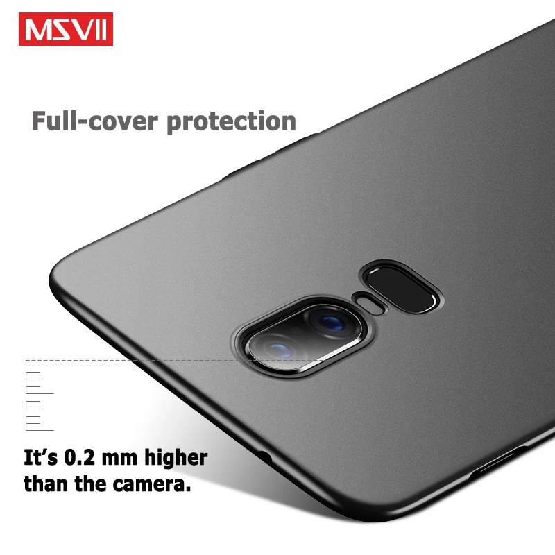 oneplus 6 case cover msvii ultra thin matte hard pc cover coque for one plus 6t 6 t oneplus6 oneplus 6t oneplus6t phone cases free global shipping