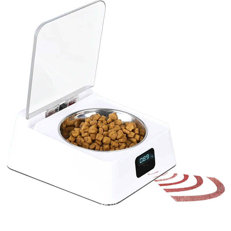 

Automatic Pet Feeder Bowl Infrared Sensor Auto Open Cover Intelligent Feeder Anti-mouse Moisture-proof Dog Cat Food Dispenser