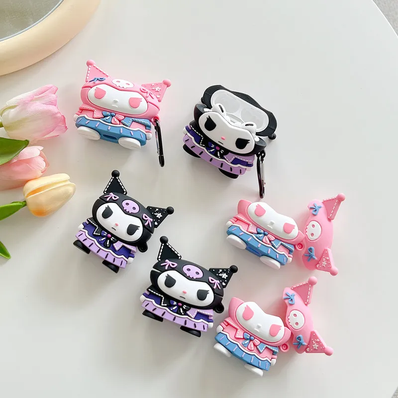 

Sanrio Mymelody Kuromi Kawaii Cartoon Creative Airpods3 Apple Wireless Bluetooth Headset Cover 1/2/pro3 Soft Shell Cover