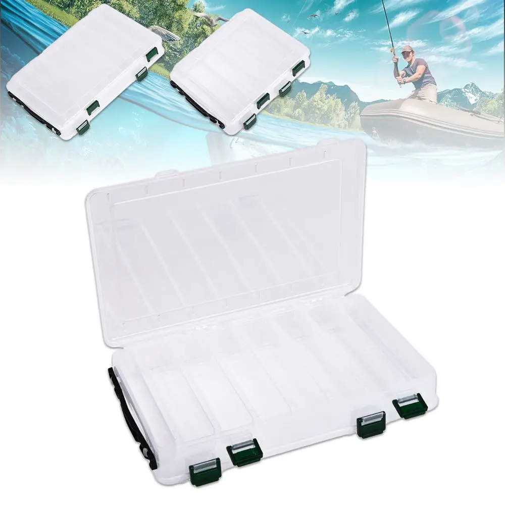 

Multifunction Double Sided Waterproof Plastic Lure Case Fly Gear Storage Bait Box Fishing Tackle Container
