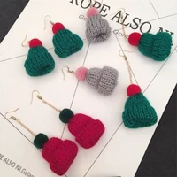 2022 new christmas hat earrings for women fashion statement earrings hanging dangle earrings drop earing modern jewelry