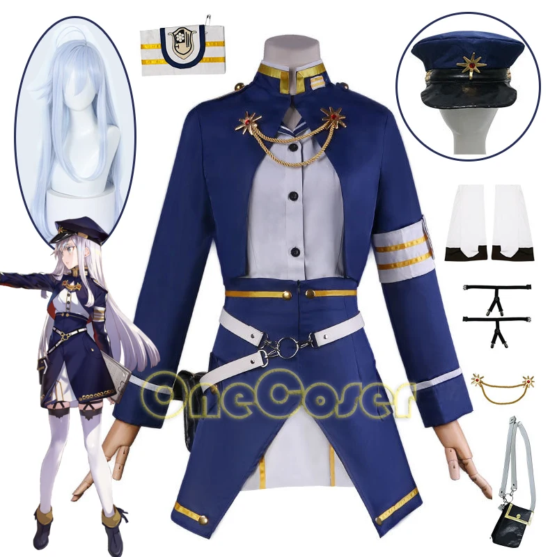 

Косплей-костюм милиз из аниме «восемьдесят шесть», голубая униформа, головной убор, парик для Хэллоуина, женская одежда