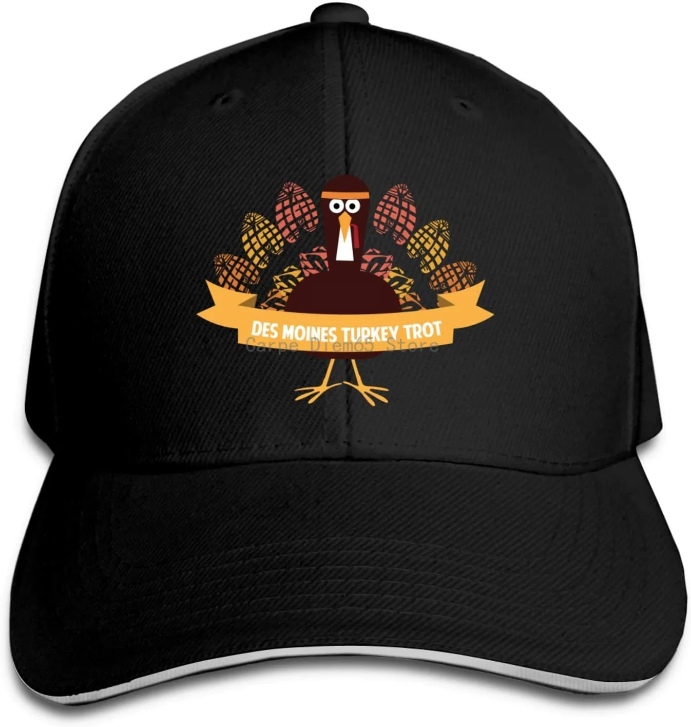 

Thanksgiving Turkey Logo Peaked Cap for Men and Women, Fashion Sport Baseball Cap, Adjustable Truck Hat