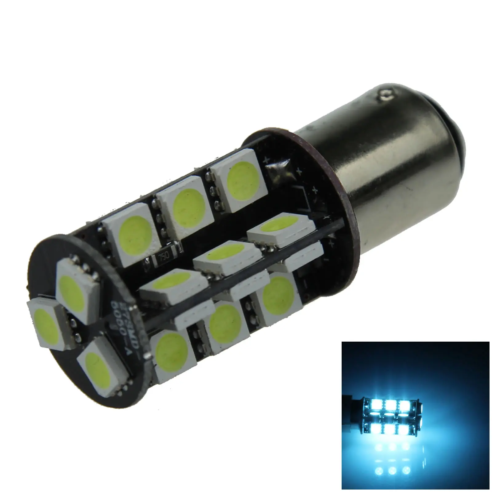 

1x Ice Blue AUTO 1157 Brake Lamp Reversing Light 27 Emitters 5050 SMD LED 2057 P21/5W E008-BB