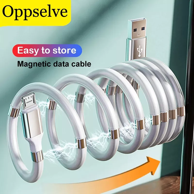 

5A Magic Absorption Silicone Fast Charging Sync Cable USB 3.0 to Type C Micro Data Wire Cord Charger Cabo for Huawei Mate 50 40