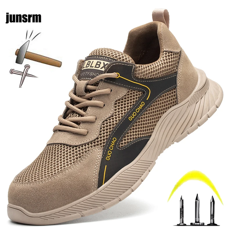 

Lightweight safety shoes breathable wear-resistant anti-piercing non-slip anti-smashing steel toe cap men's sports work boots