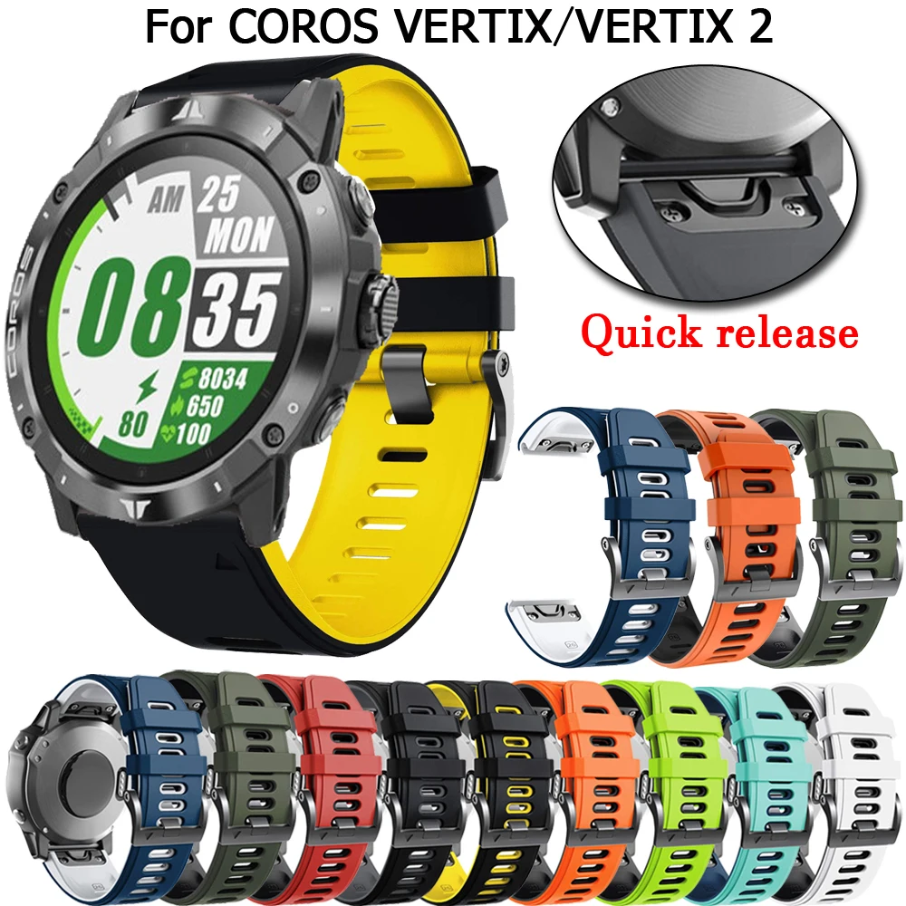 

Ремешок силиконовый для смарт-часов Coros VERTIX 2, браслет Srap для Garmin Fenix 6X 6 Pro 7 7X 5 5X Plus, 22 26 мм