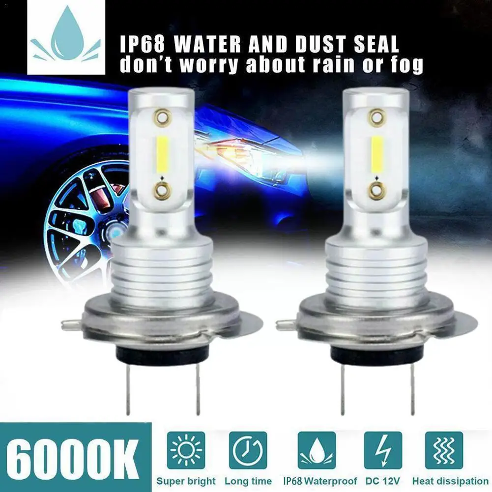 

LED CSP Mini H7 LED Headlight Lamps For Car Bulbs 110W 8000LM 6000K Super Bright Led Bulbs H1/H3/H4/H7 Car Led Lamps 2023 X9O5