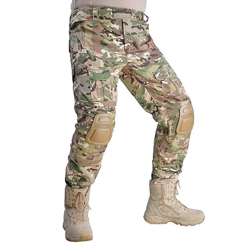 

HAN WILD Tactical Pants with Pads Big Size Military Clothing Men Combat Pants Spring Hiking Hunting Trousers Multi Pockets