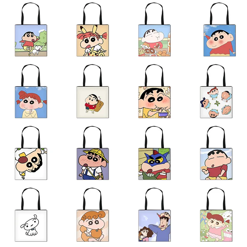 

Crayon Shin-Chan Kawaii Милая мультяшная сумка модная трендовая портативная большая сумка для покупок для супермаркета сумка для хранения