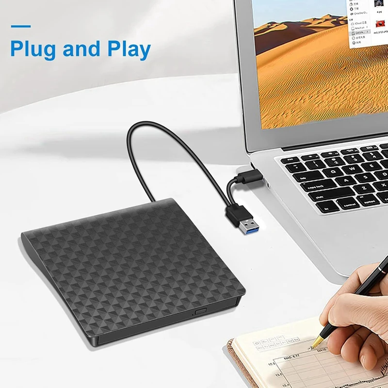 USB 3.0 Type C Внешний CD DVD-плеер Оптический привод-считыватель Портативный DVD-привод CD-считыватель для настольного ноутбука-ABVP (art.: 3920d32d52bd6) - 3920d32d52bd6