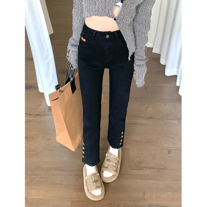 Плюс размер Yaoxiaojie эластичные джинсы с высокой талией женские весенние маленькие