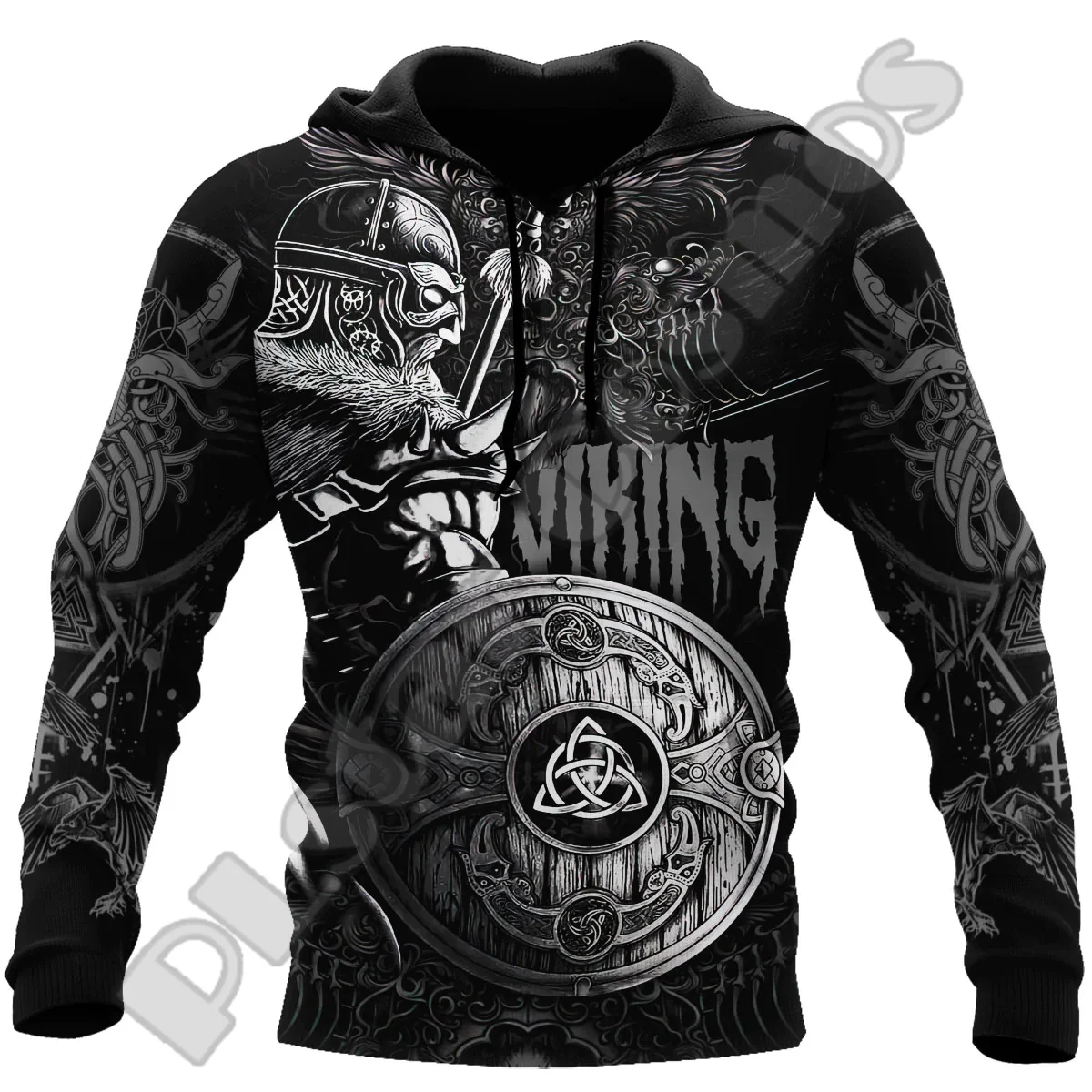 

NewFashion Viking Warriors God Odin Fenrir Wolf Retro Tattoo Tracksuit 3DPrint Harajuku Streetwear Casual Funny Jacket Hoodies 5