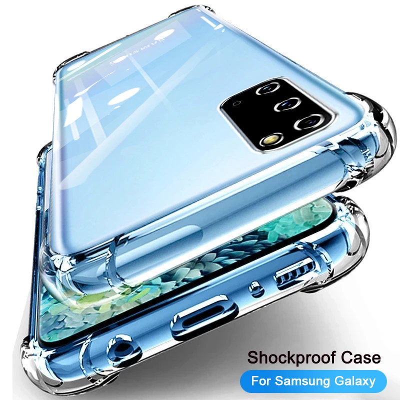 Ударопрочный чехол из ТПУ для Samsung Galaxy S22 S21 ультрабук S20 FE S10 S9 S8 Plus Note 8 9 10 20 A50 A70 A51 A52