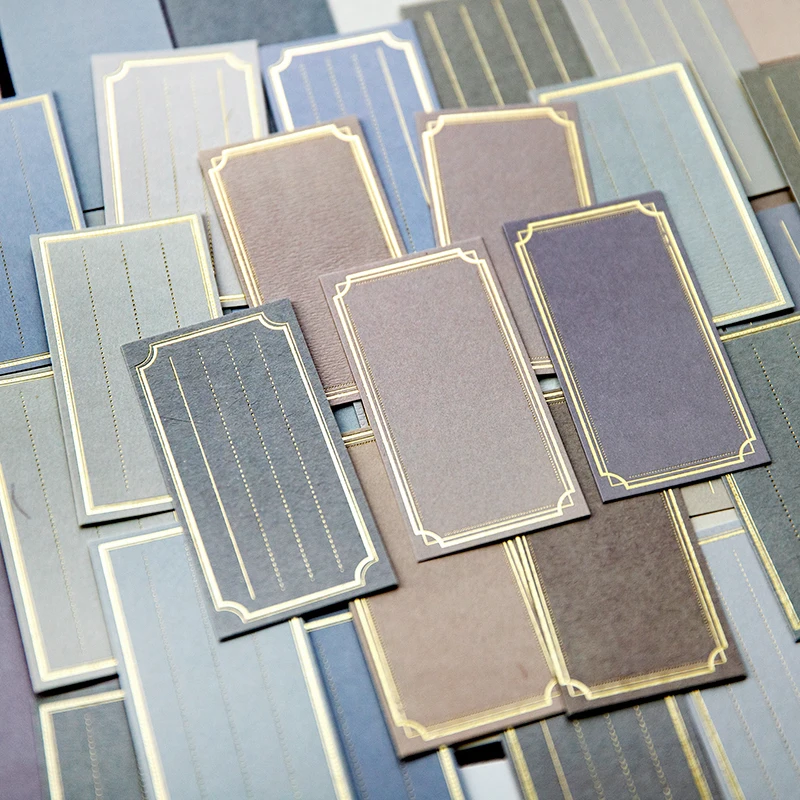 

80 pcs Simplicity Solid color Bronzing Decorative paper hand made Collage material Diy Scrapbooking Diary Album card