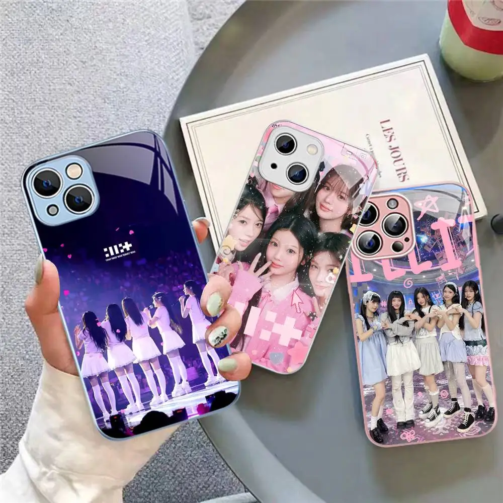 Фото Защитное стекло Kpop Group I-Illit для iPhone 14, 13, 12, 11 Pro, Mini, XS MAX, 14Plus, X, XS, XR. №4