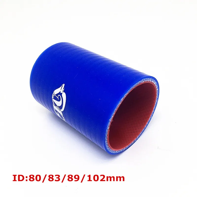 

0 Degree 83mm 89mm 102mm 3.25" 3.5" 4" Silicone Tubing Hose Intercooler Turbo Intake Pipe Coupler Hose Straight Blue Length 76mm