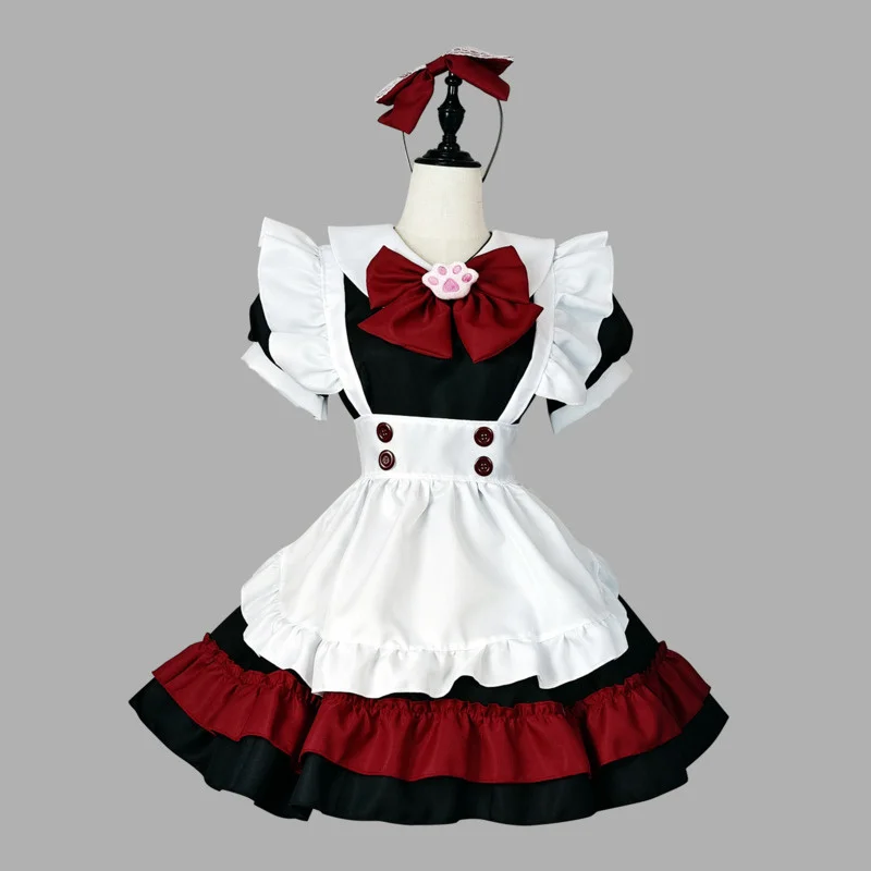 

Vampire Little Halloween Devil Maid Lolita Gothic Wind Black And Red Maid Cos Anime Role Play Dinning Room Waitress Costume BZQL