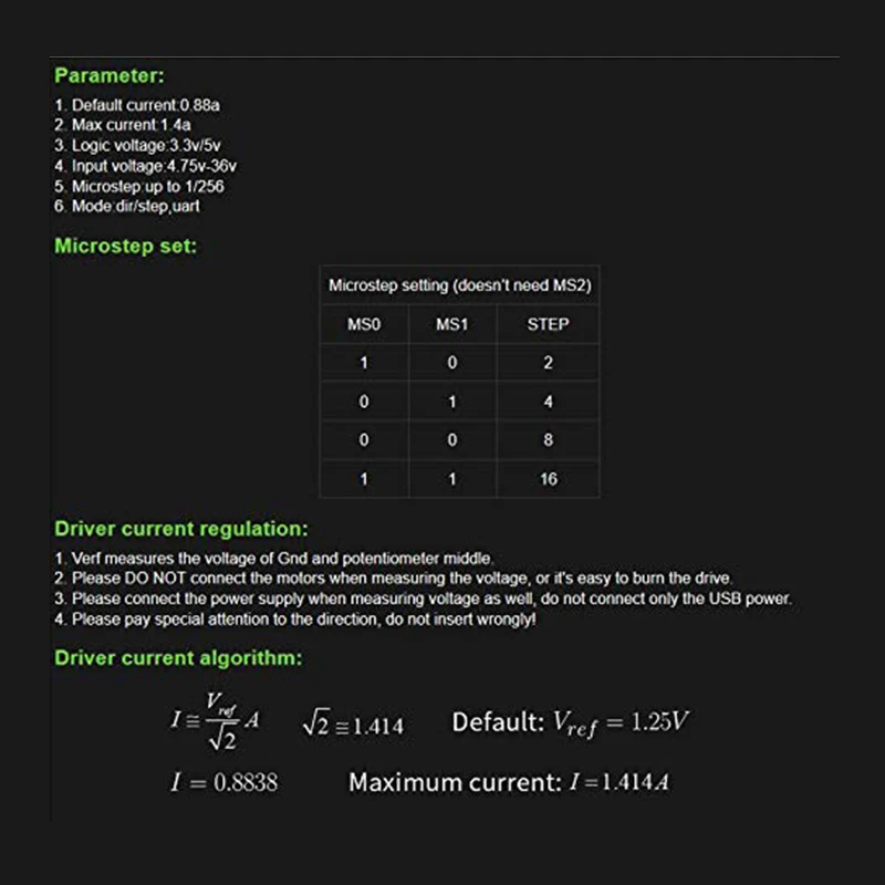 Драйвер шагового двигателя для 3D-принтера 2208 TMC2208 V2.0 Stepstick сверхтихий совместимый