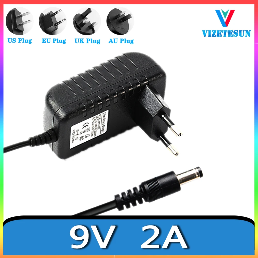 9v 2000ma Inner Negative And Outer Positive Power Supply British Three-legged